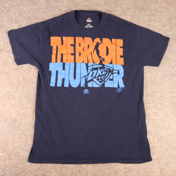 Majestic NBA Oklahoma City Thunder T Shirt Men's Size Medium - Picture 1 of 6